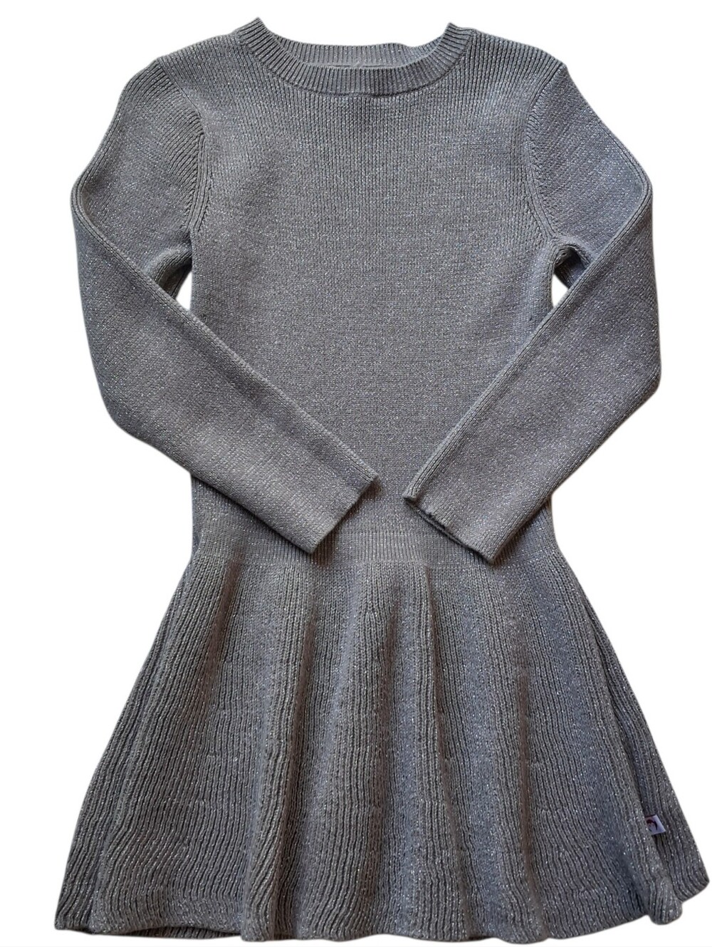 Appaman Silver Ribbed Knit Long-Sleeve Dress Size 4T